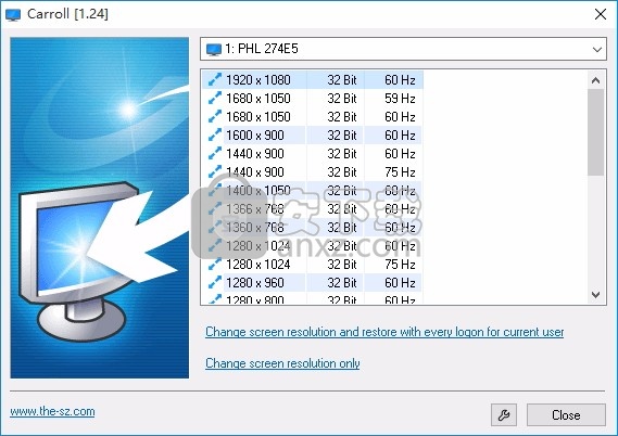 Carroll(多功能桌面分辨率管理工具)