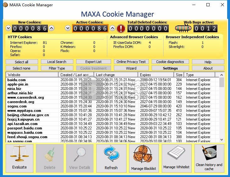 MAXA Cookie Manager(Cookie管理工具)