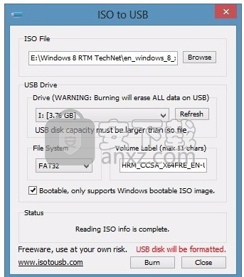 ISO to USB(iso文件刻录到USB工具)