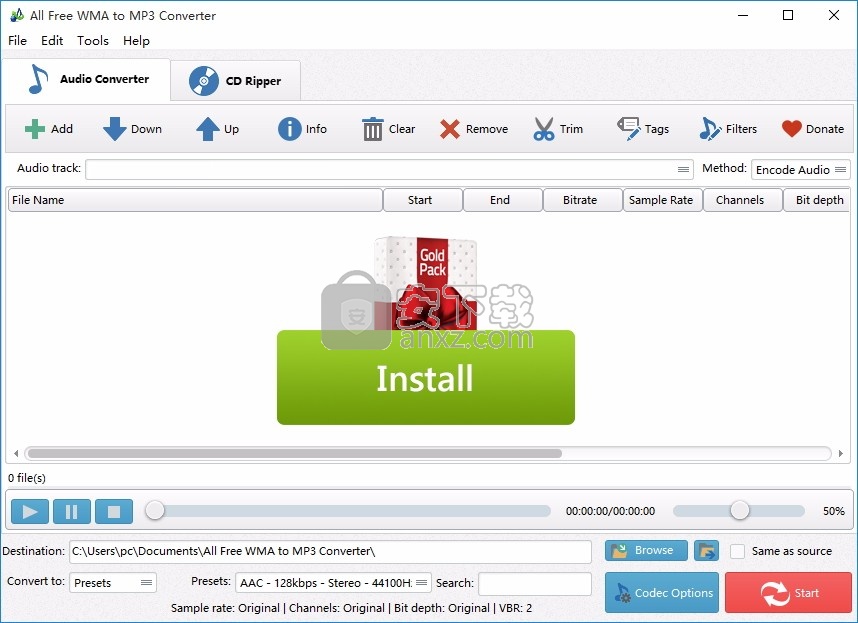 Free WMA to MP3 Converter(WMA转MP3工具)
