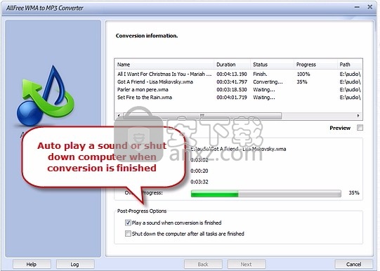 Free WMA to MP3 Converter(WMA转MP3工具)