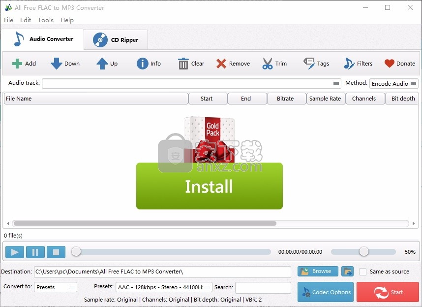 Free FLAC to MP3 Converter(FLAC转MP3工具)
