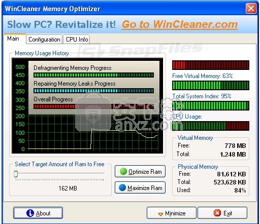 WinCleaner Memory Optimizer(磁盘数据清理与管理工具)