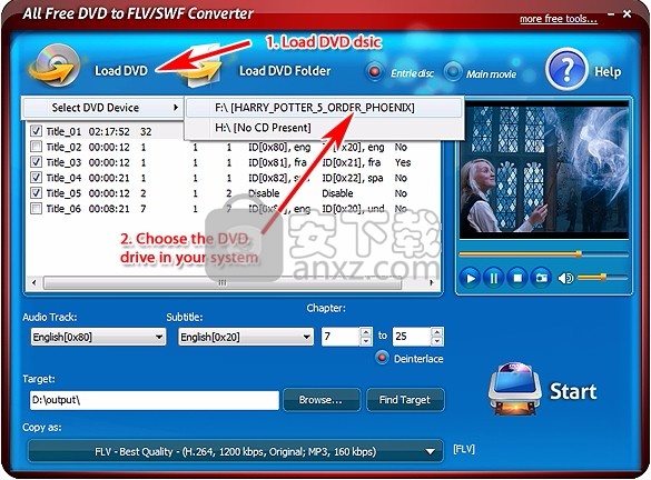 Free DVD to FLV/SWF Converter(DVD转FLV/SWF工具)