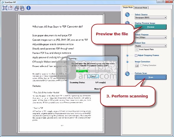 All Free Scan to PDF Converter(文本扫描转PDF工具)