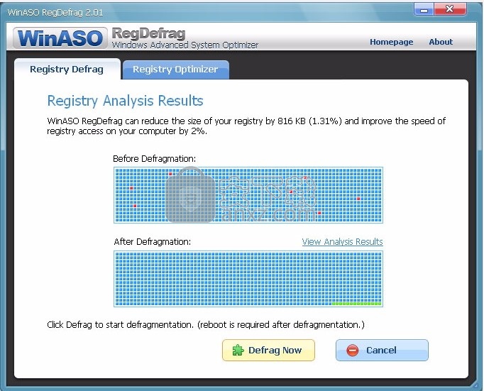 WinASO Regdefrag(多功能注册表清理与管理工具)