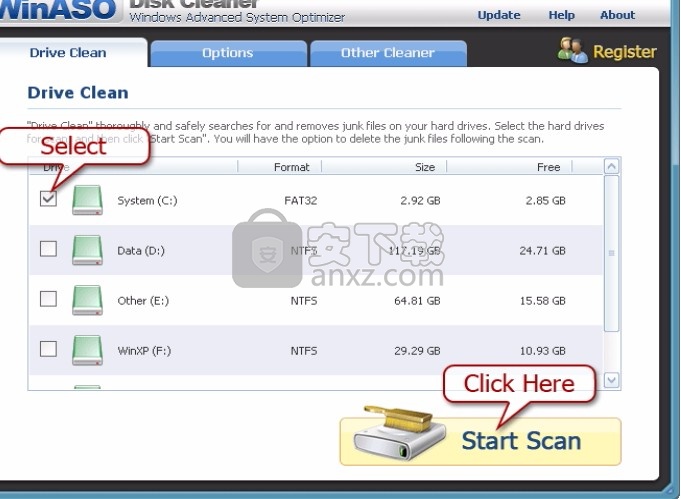 WinASO Disk Cleaner(电脑系统磁盘垃圾文件清理工具)