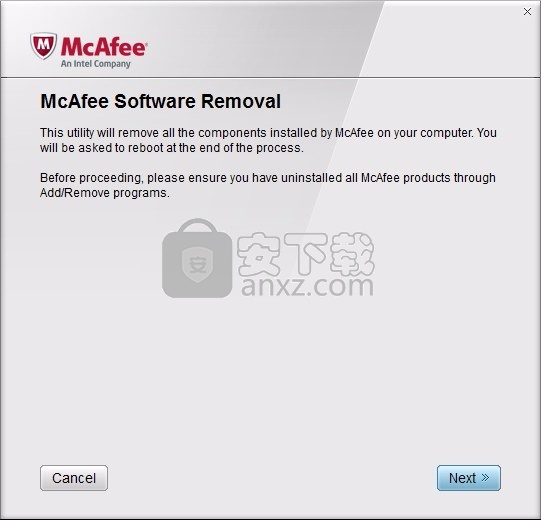 McAfee Consumer Product Removal Tool(程序卸载工具)