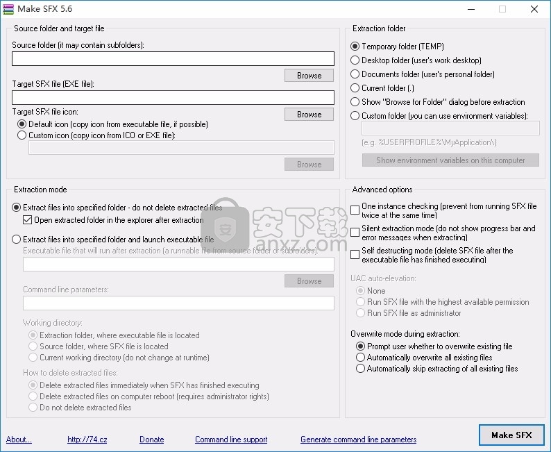 Make SFX(自解压缩档案创建工具)