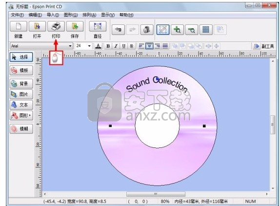 Epson Print CD(多功能CD封面设计与打印工具)