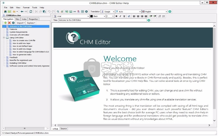 CHM Editor(多功能CHM编辑器)