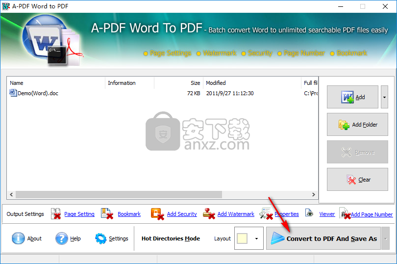 A-PDF Word to PDF(Word转PDF转换器)