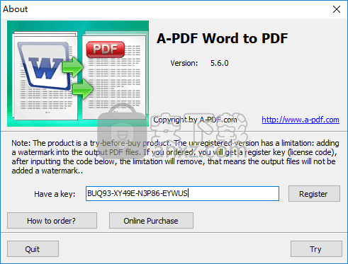 A-PDF Word to PDF(Word转PDF转换器)