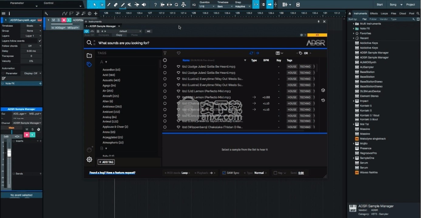 ADSR Sample Manager(ADSR样品管理器)