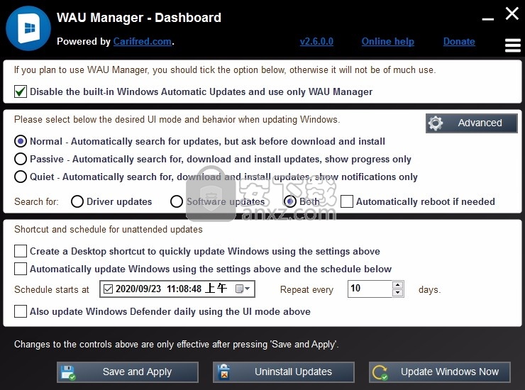 WAU Manager(电脑系统更新与管理工具)