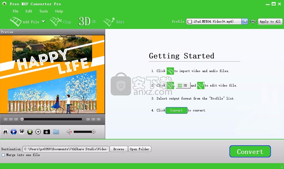 Free MXF Converter(MXF格式转换器)