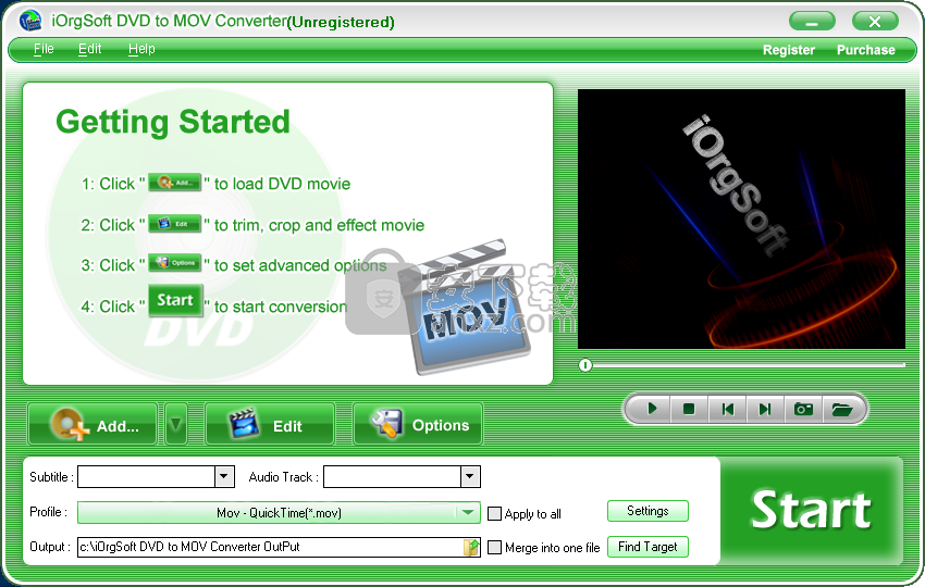 iOrgSoft DVD to MOV Converter(DVD翻录工具)