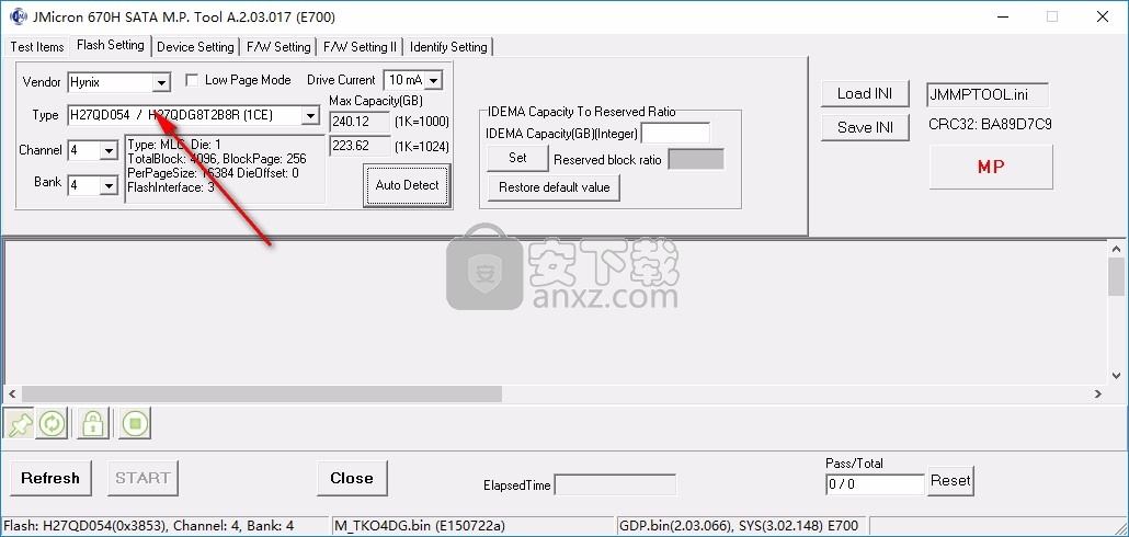 JMF670h主控开卡工具(JMicron 670H SATA MP Tool) 