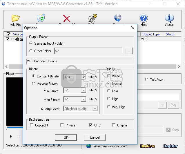 Torrent All to MP3 Converter(MP3音频格式转换器)