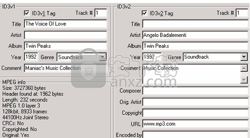 1st MP3 Tag Editor(MP3标签编辑器)