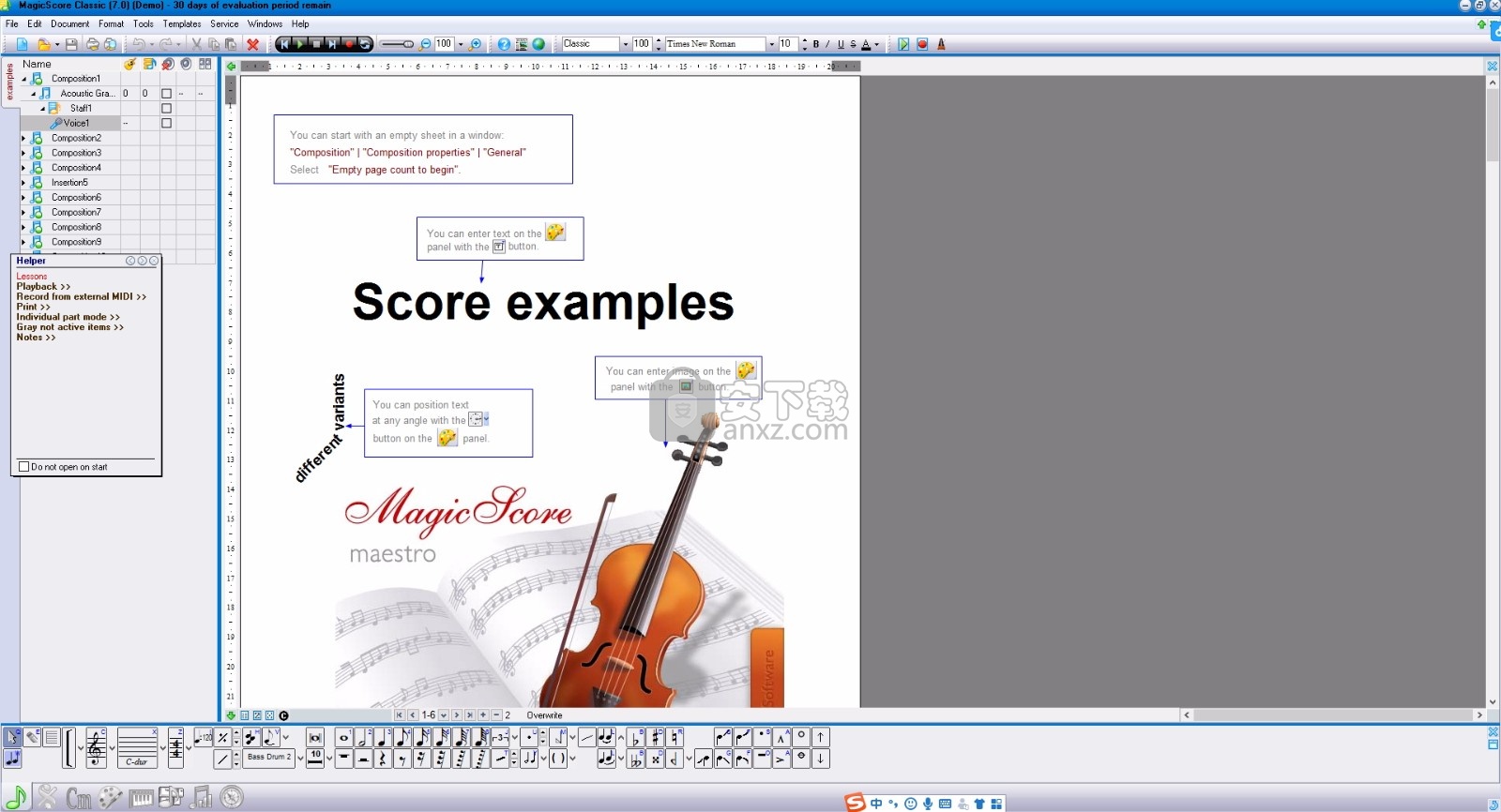 MagicScore Maestro(多功能乐谱制作与音乐制作工具)