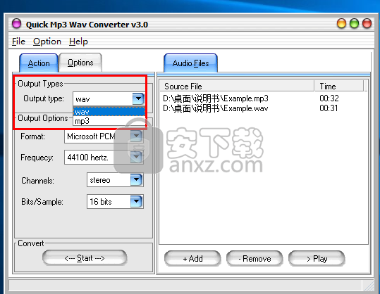 Quick MP3 WAV Converter(mp3 wav音频格式转换器)