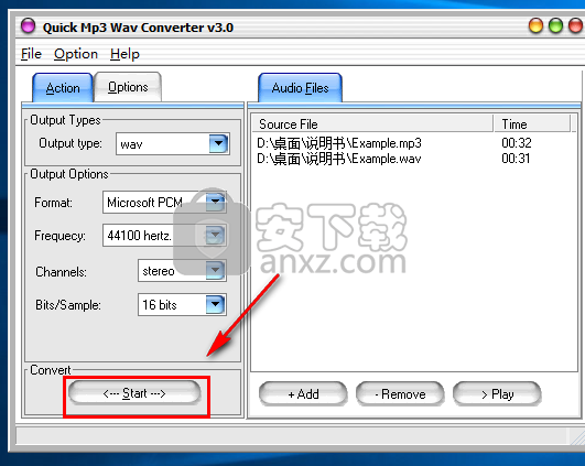 Quick MP3 WAV Converter(mp3 wav音频格式转换器)