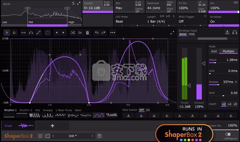 CrushShaper(多功能节奏律动器与多频带增强器)