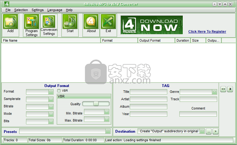 4Musics MP3 to WAV Converter(MP3转WAV转换器)