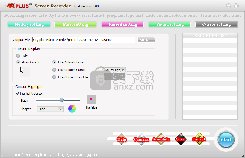 Aplus Screen Recorder(屏幕录制工具)