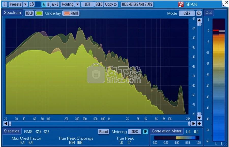 Voxengo Span(多功能音频频谱分析仪变换插件)