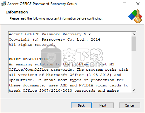 Accent OFFICE Password Recovery(office密码恢复软件)