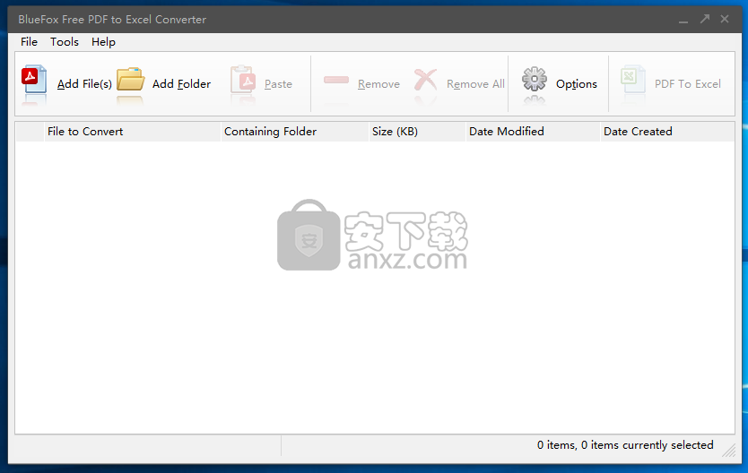 BlueFox Free PDF to Excel Converter(PDF转Excel转换器)