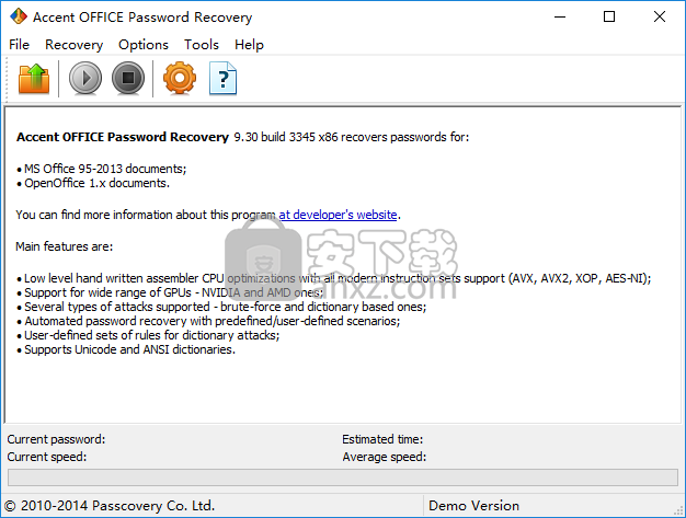 Accent OFFICE Password Recovery(office密码恢复软件)