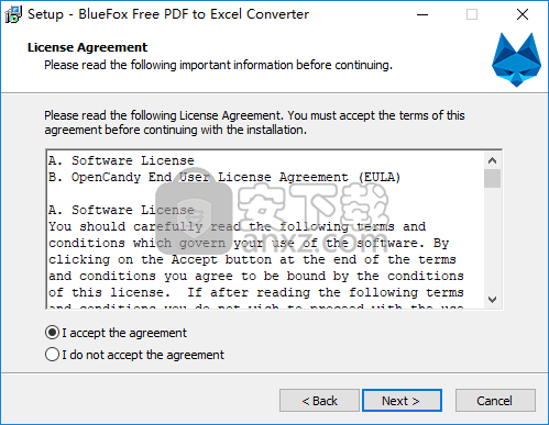 BlueFox Free PDF to Excel Converter(PDF转Excel转换器)