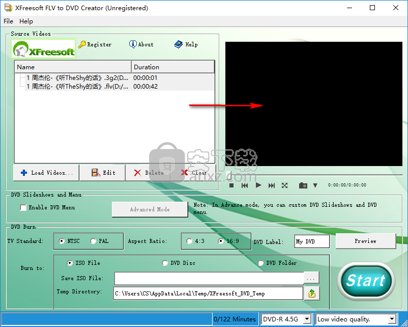 XFreesoft FLV to DVD Creator(DVD刻录工具)