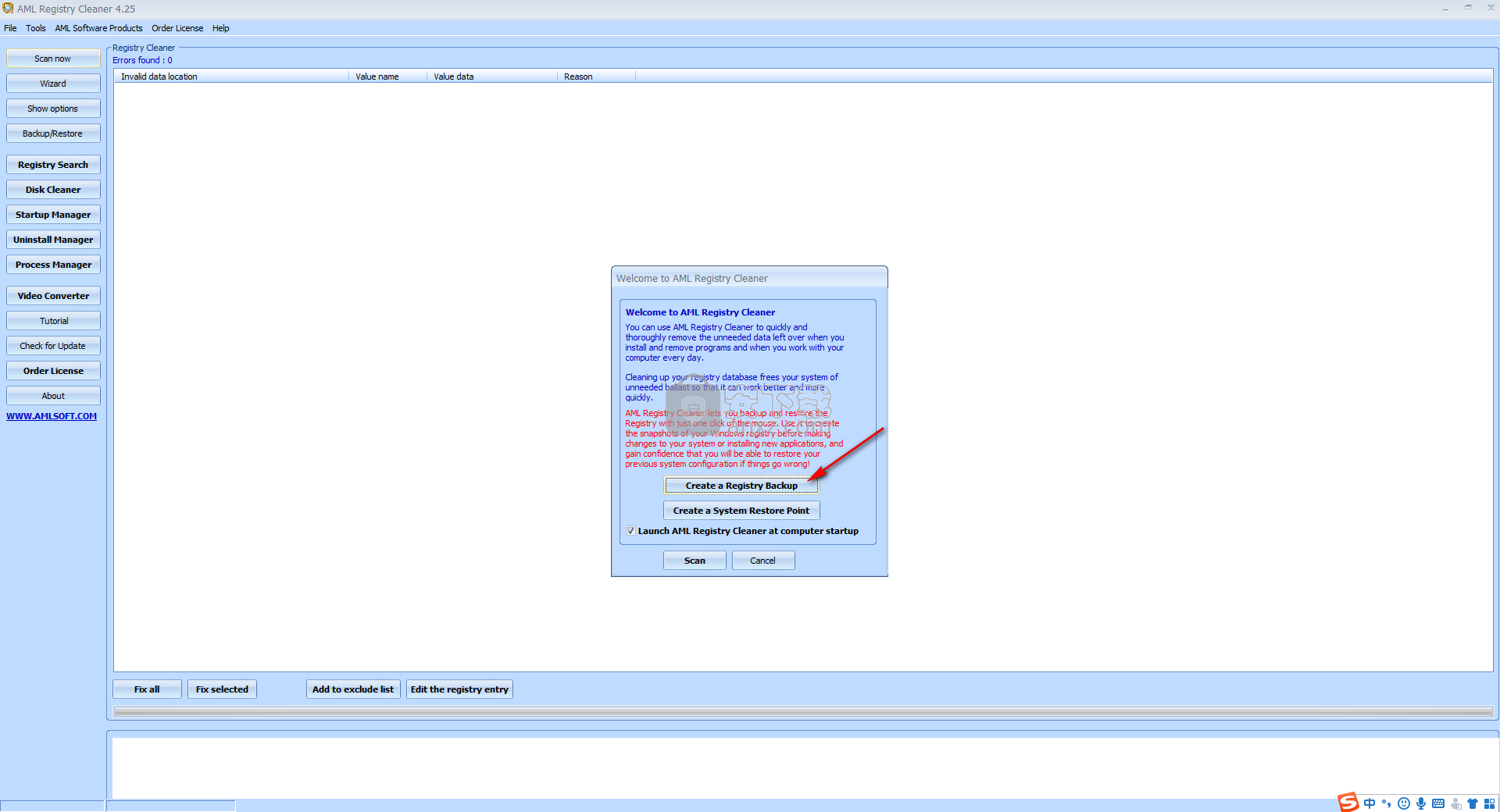 AML Free Registry Cleaner(注册表清理工具)