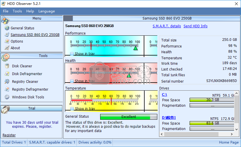 HDD Observer(磁盘工具)