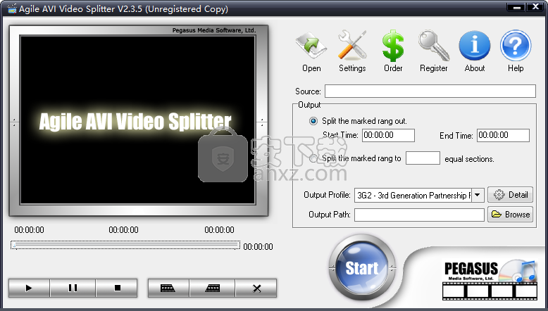 Agile AVI Video Splitter(AVI视频分割工具)