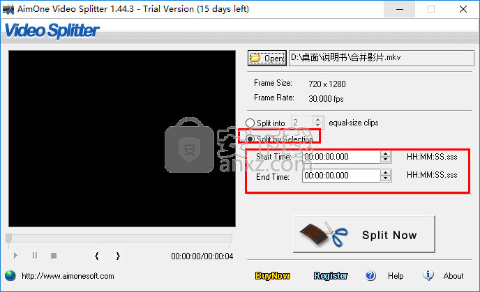 AimOne Video Splitter(视频分割工具)