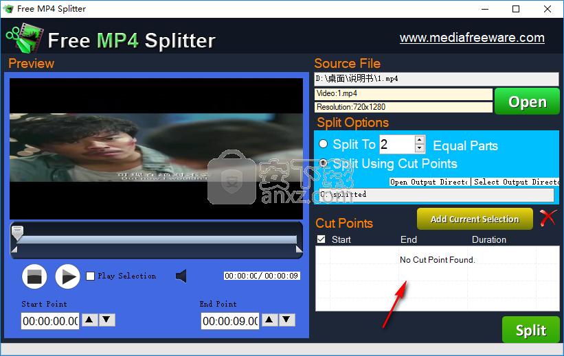 Free Mp4 Splitter(mp4视频分割软件)