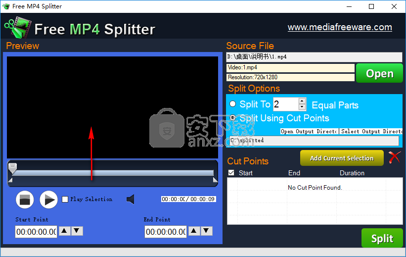 Free Mp4 Splitter(mp4视频分割软件)