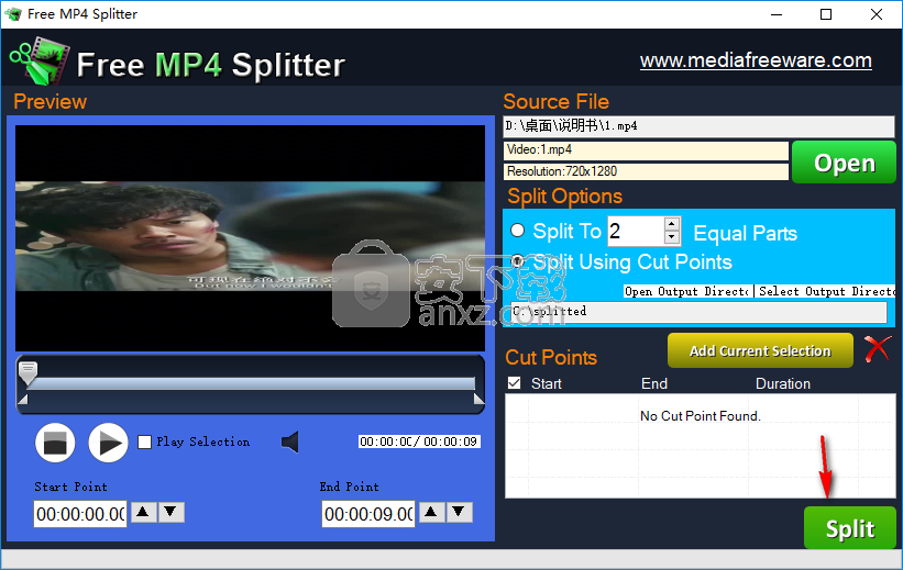Free Mp4 Splitter(mp4视频分割软件)