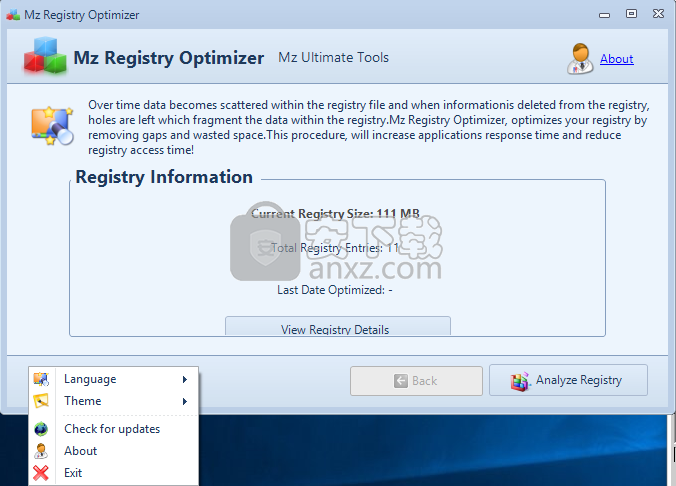 Mz Registry Optimizer(注册表优化软件)