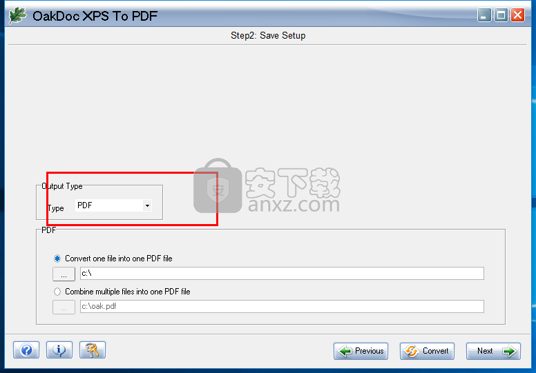 OakDoc XPS to PDF Converter(XPS转PDF转换器)