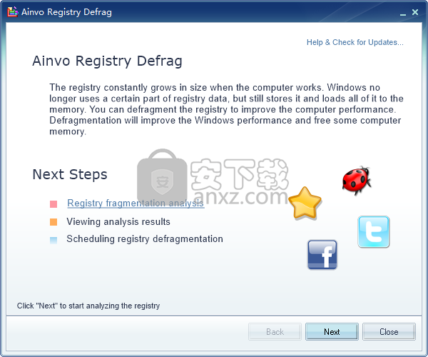 Ainvo Registry Defrag(注册表碎片整理软件)