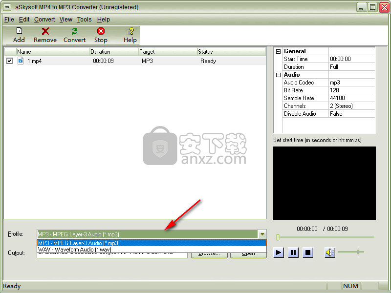 aSkysoft MP4 to MP3 Converter(mp4转mp3转换器)