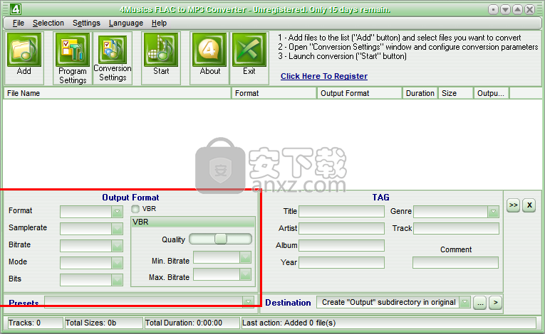 4Musics FLAC to MP3 Converter(FLAC转MP3转换器)