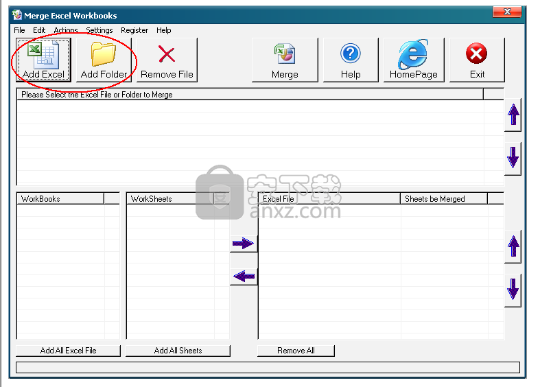 Merge Excel Workbooks(Excel工作簿合并工具)