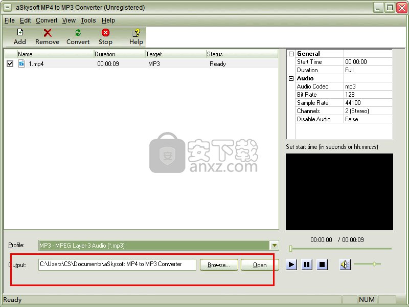 aSkysoft MP4 to MP3 Converter(mp4转mp3转换器)